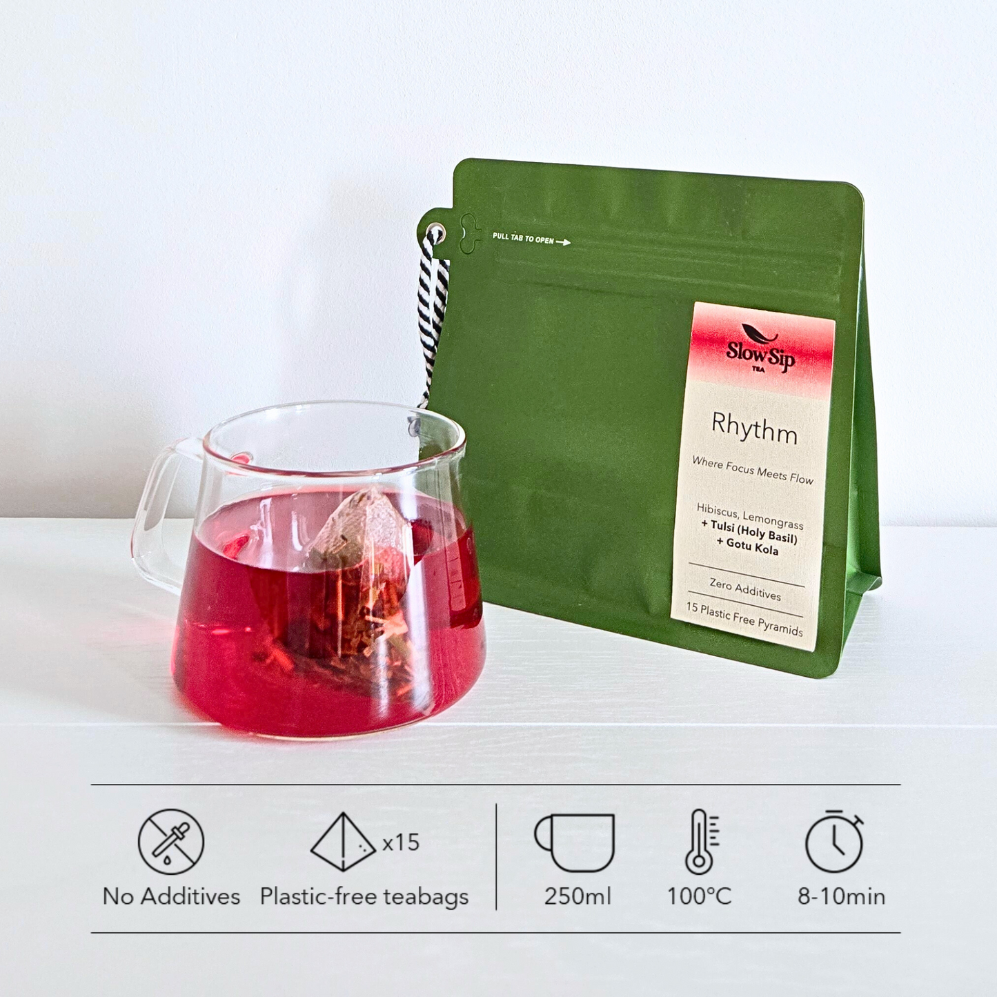 Hibicus lemongrass infusion, with nootropics